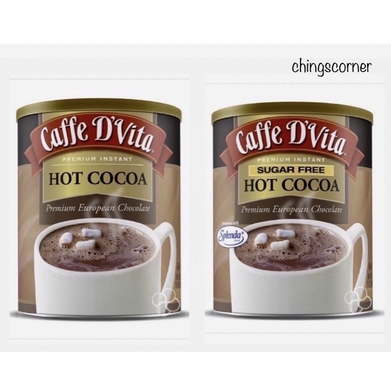 Caffe D’Vita Hot Cocoa, 453g / SUGAR FREE Hot Cocoa, 283g, USA, Expiry