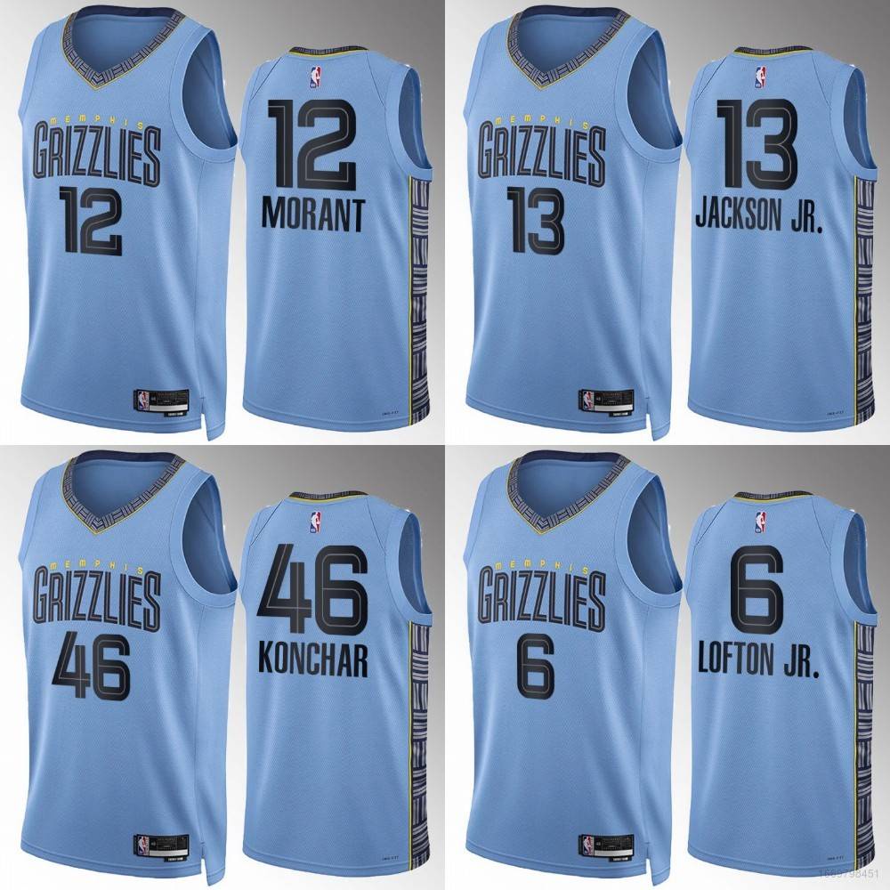 Estar 22/23 NBA Jersey Grizzlies Jackson Konchar Morant Lofton Tillman ...