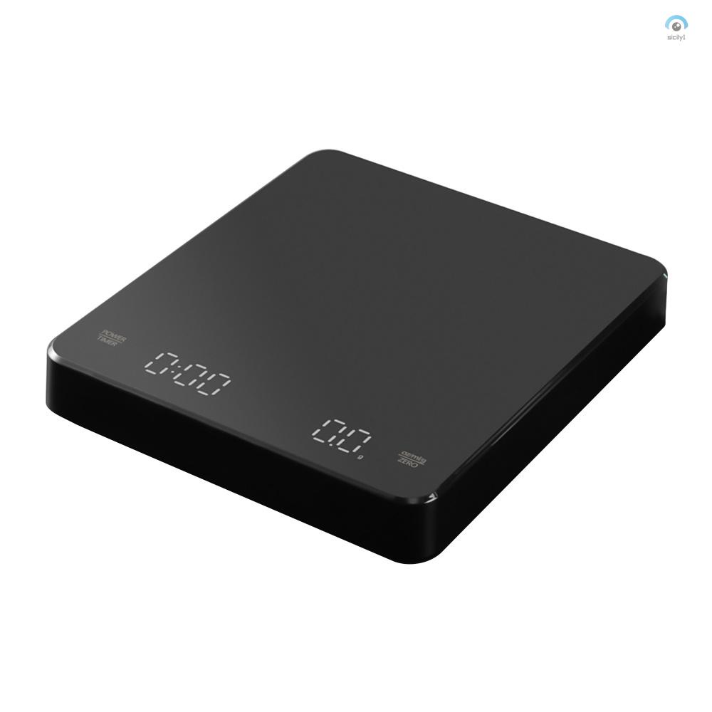 SCP Digital Coffee Scale with Timer LED Screen Espresso Scale Builtin