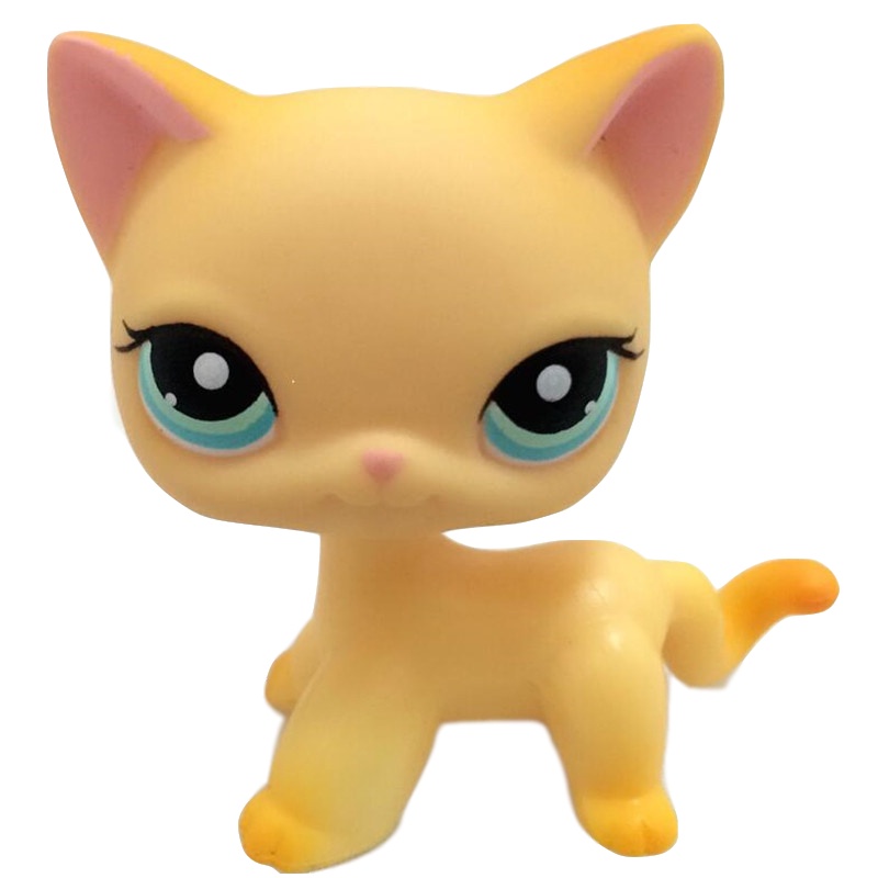 LPS Rare Animal Pet Shop Toys STANDARD Orange Cat #1710 With Green Eyes ...