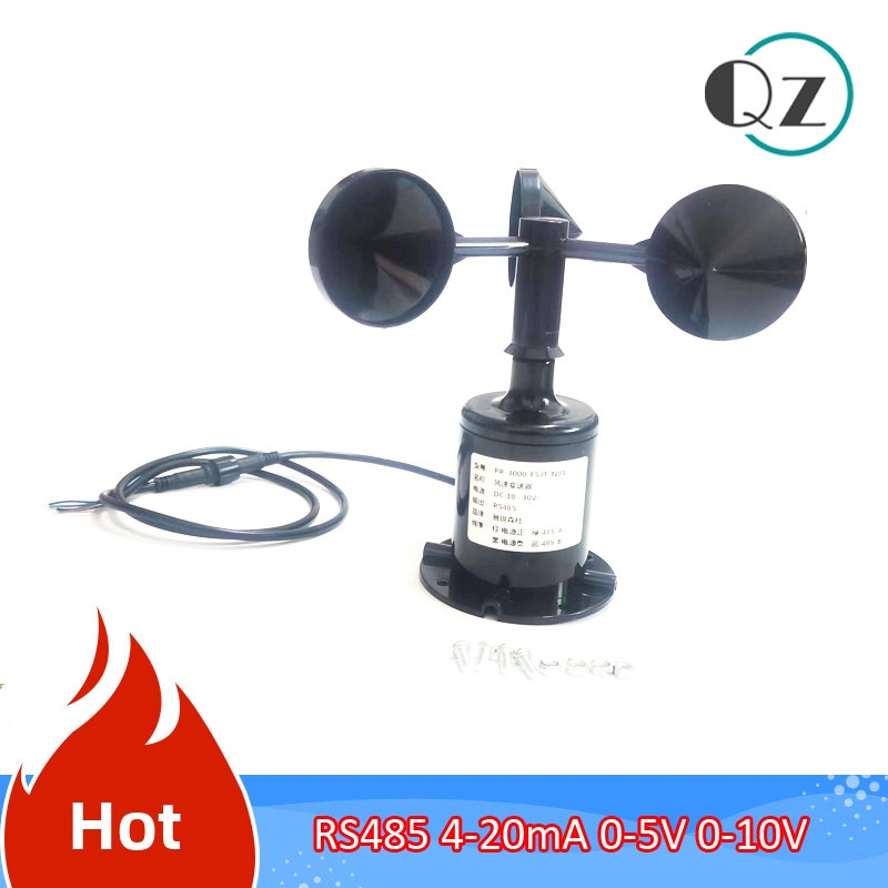 5v Power Supply Polycarbon Wind Anemometer Rs485 Wind Speed Sensor ...