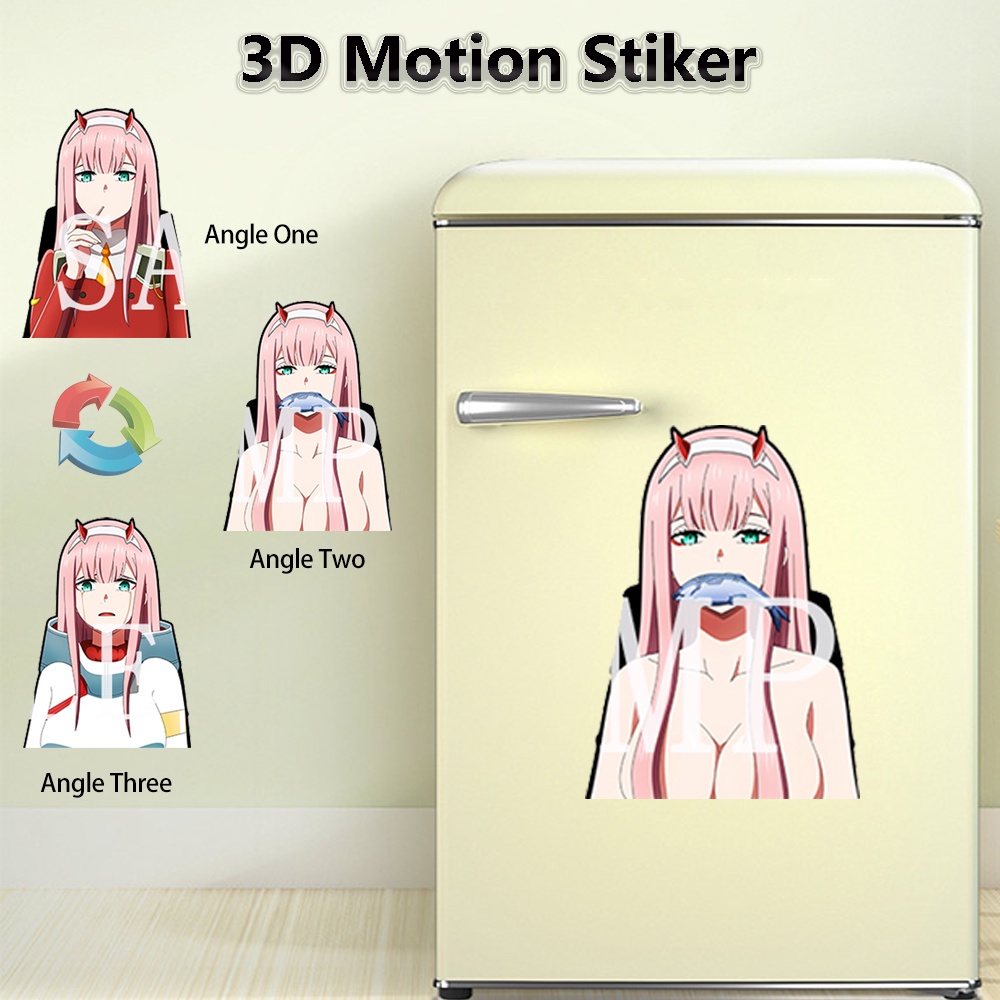 DARLING In The FRANXX Zero Two Anime 3D Motion Car Stickers Self ...