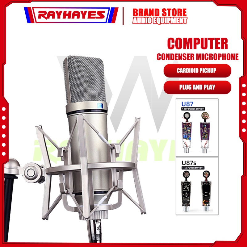 Rayhayes U87 Condenser Microphone Studio With Shockproof Frame Set