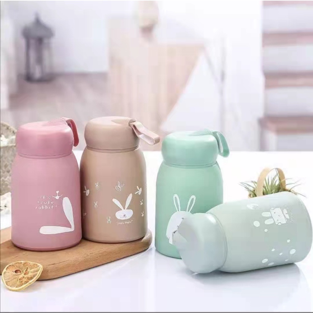 Bunny Rabbit Glass Water Bottle / Tumbler Bottle 330mL | Shopee Philippines