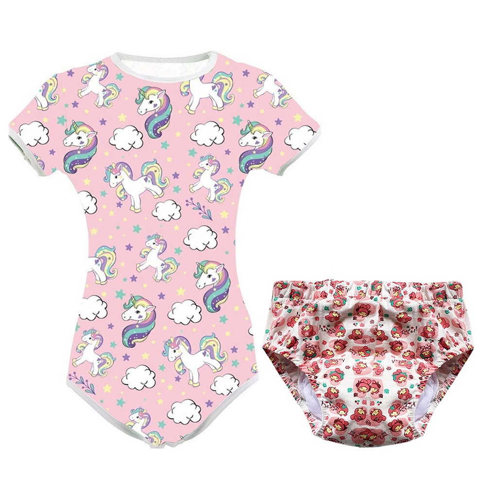 Adult Baby Abdl Bodysuit Diaper Incontinence Booster Pads Training Pant