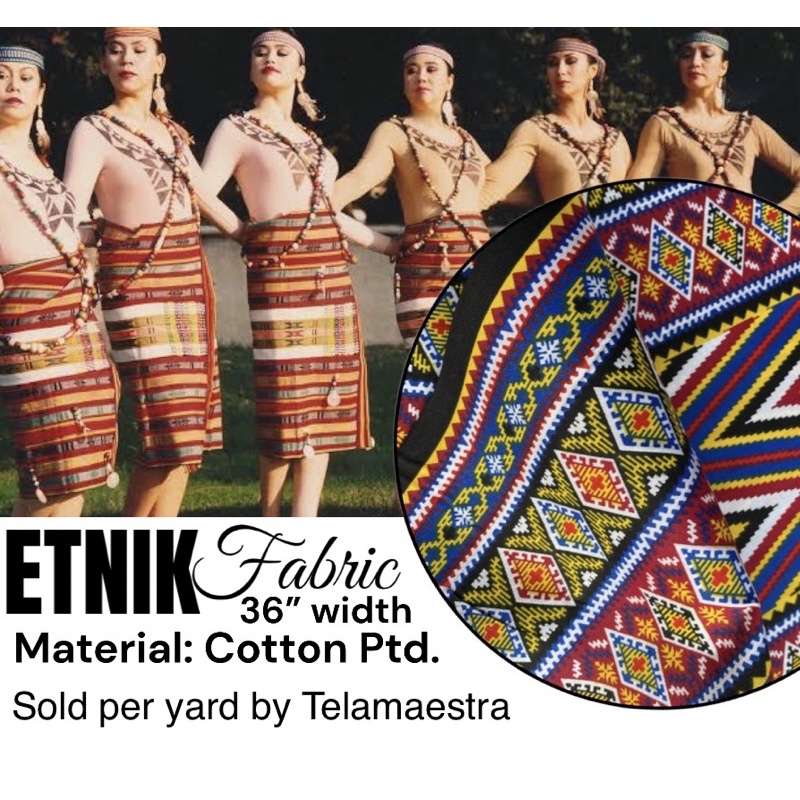 Etnik Design Cotton Ptd. Fabric 36” width sold per yard textile Tela ...