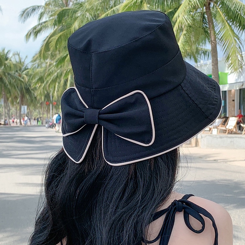 Women's Korean Style Bow Bucket Hat Visors cap Shopee Philippines