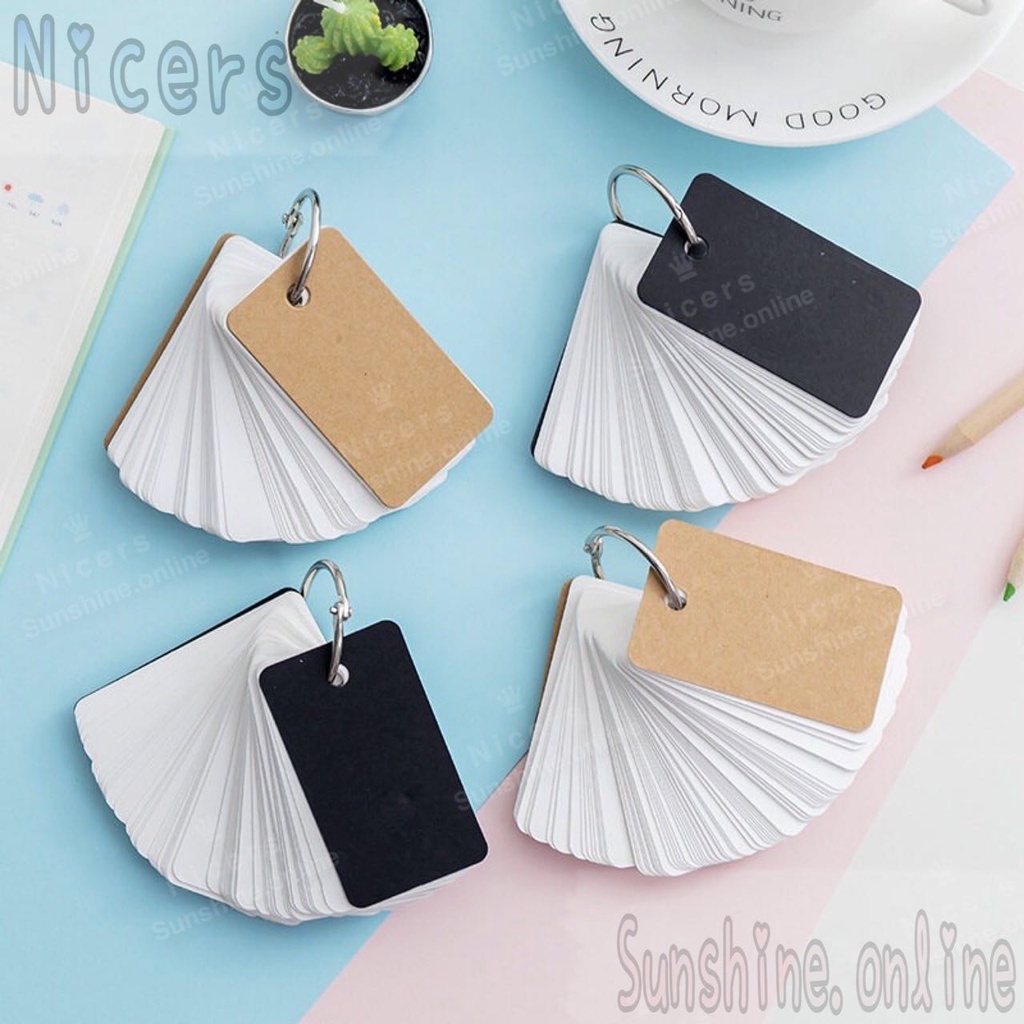 Mini Blank Flash Cards with Ring Memo Pad Shopee Philippines
