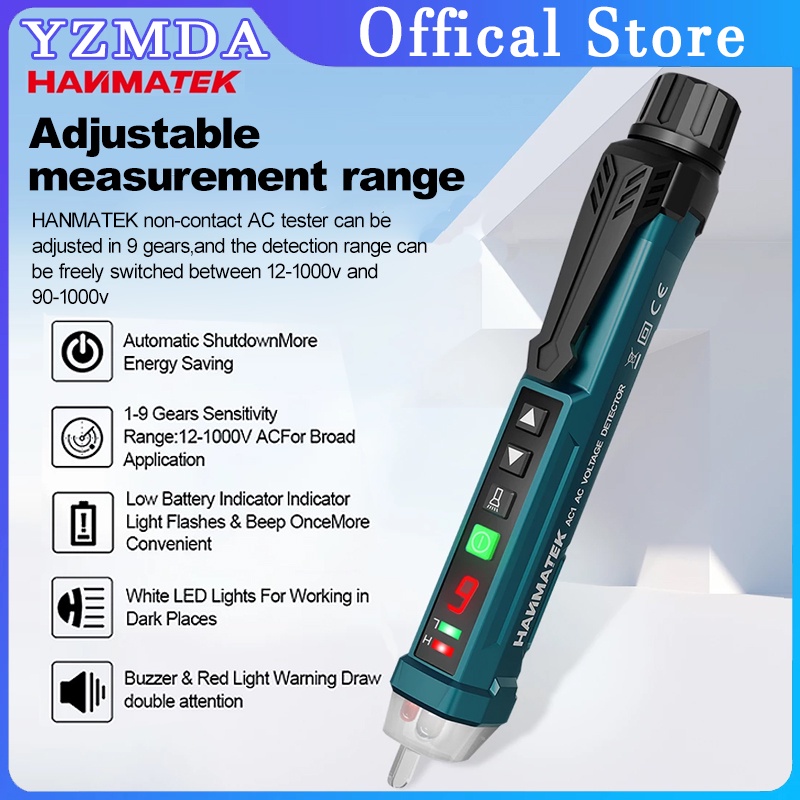 HANMATEK Non Contact Stylus Voltage Tester Adjustable Sensitivity ...