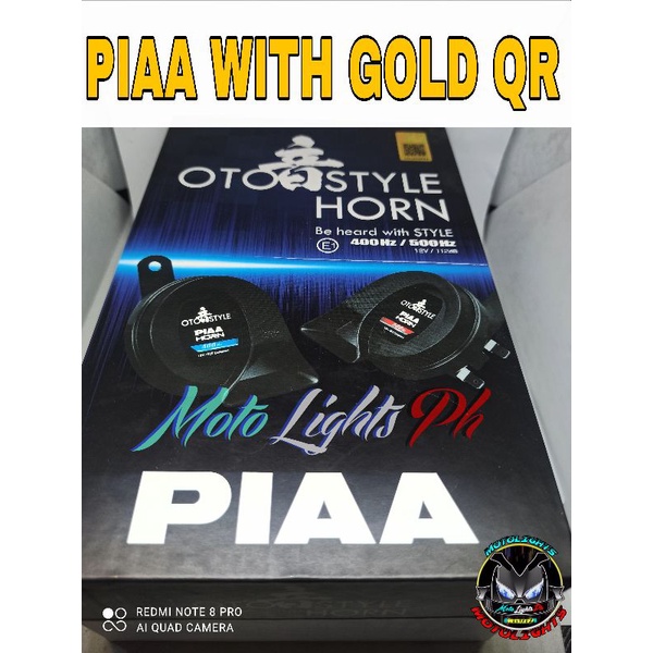 PIAA DUAL HORN FOR CAR AND MOTORCYCLE (High and Low) GOLD QR | Shopee ...
