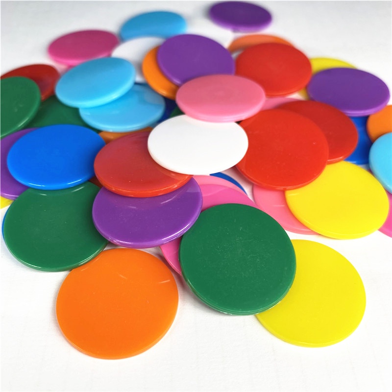 50Pcs 25MM Chips Plastic Bingo Marker Candy Color Coins Bingo Game ...