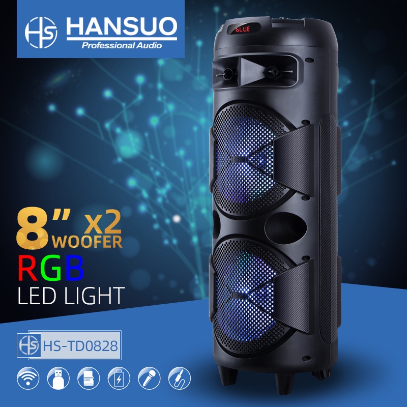5000W Super Bass Karaoke Portable Wireless Bluetooth Speaker Party LED ...