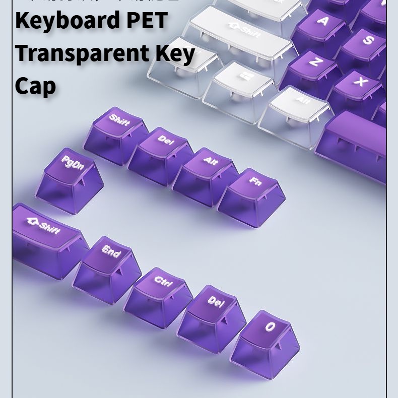 Mechanical Keyboard Keycap Four-Side Transparent OEM Height Green ...