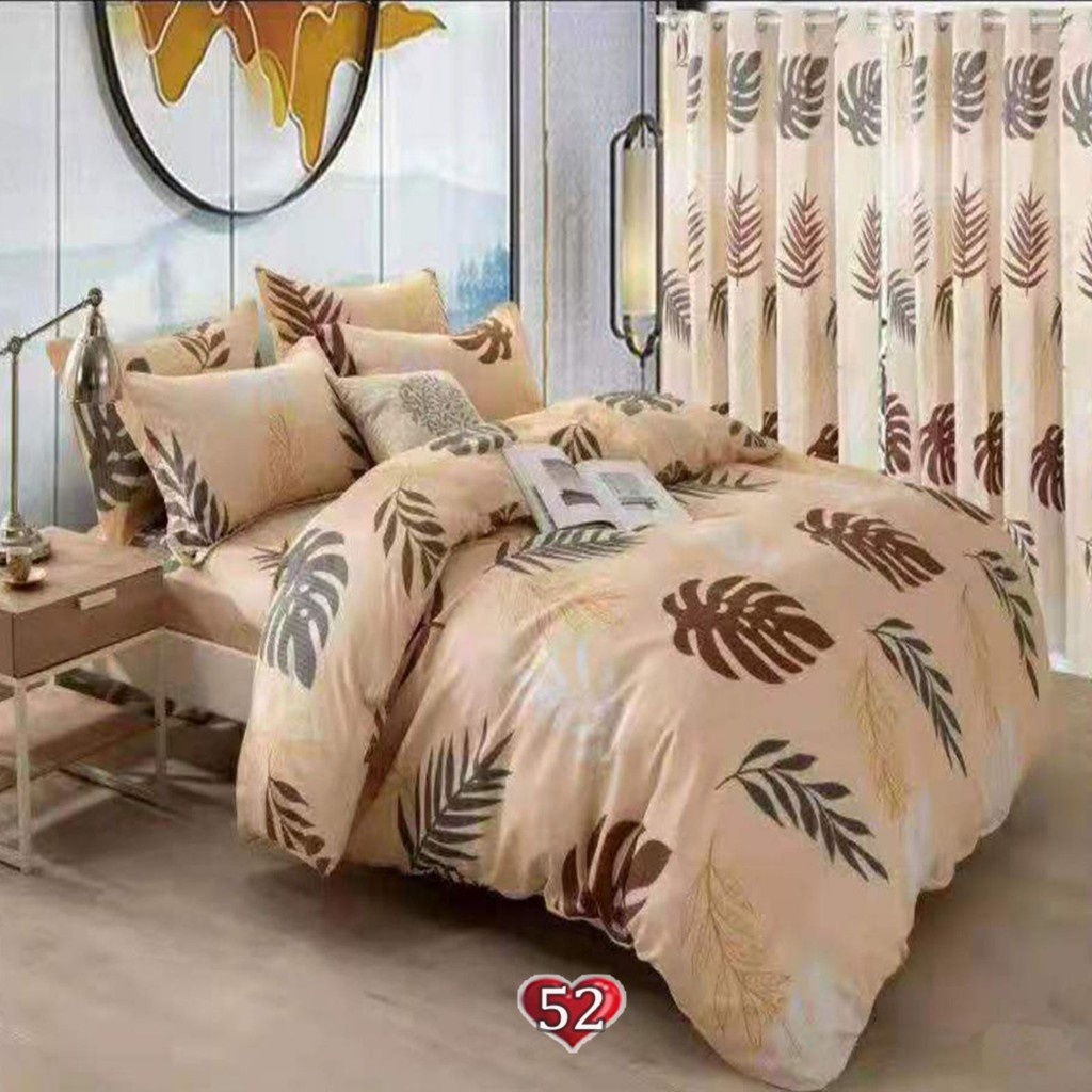 Villa Bedsheet Bed Cover Bedsheet Single 3 in 1 Pillow Case Bed Sheet