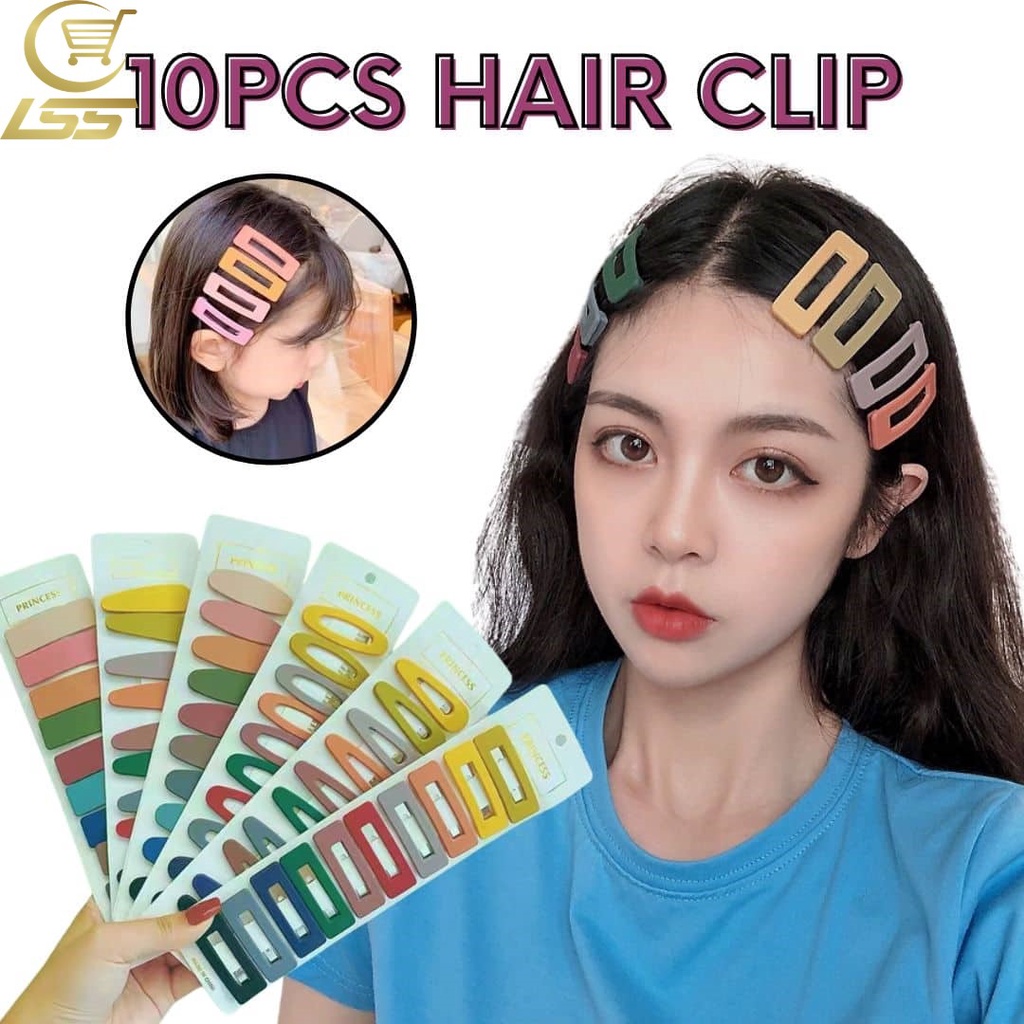 10Pcs/Set Hair Clips Set Matte Hair Cute Accessories Korean Lovely Hair