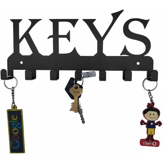 HeavenlyKraft Superbike Metal Key Holder 8 Hooks, Black Color, Steel Hooks,  Wall Keychain Hanger Decorative Metal Wall Hooks for Keys, Bike Wall Rack