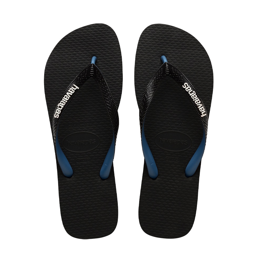 Havaianas TOP RUBBER LOGO MIX BLACK/BLUE | Shopee Philippines