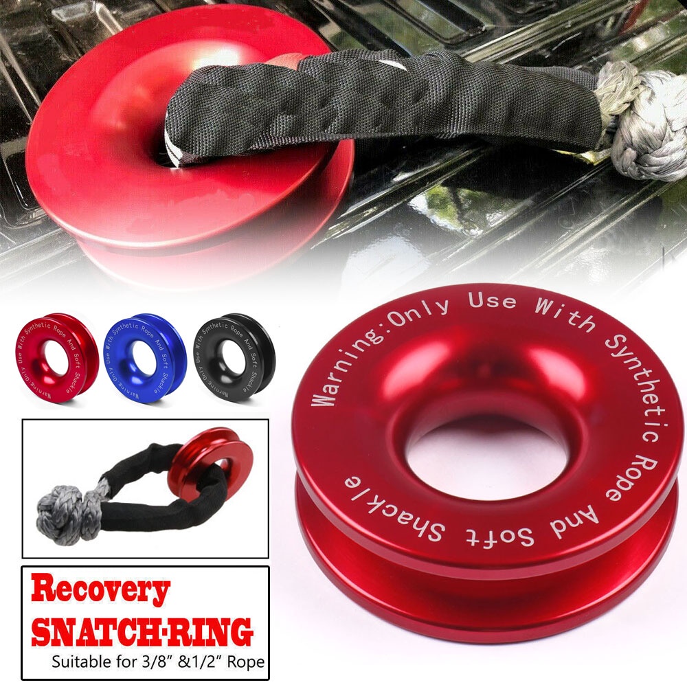 Winch Snatch Recovery Ring for Soft Shackle ATV UTV Rcovery 41000 lb ...