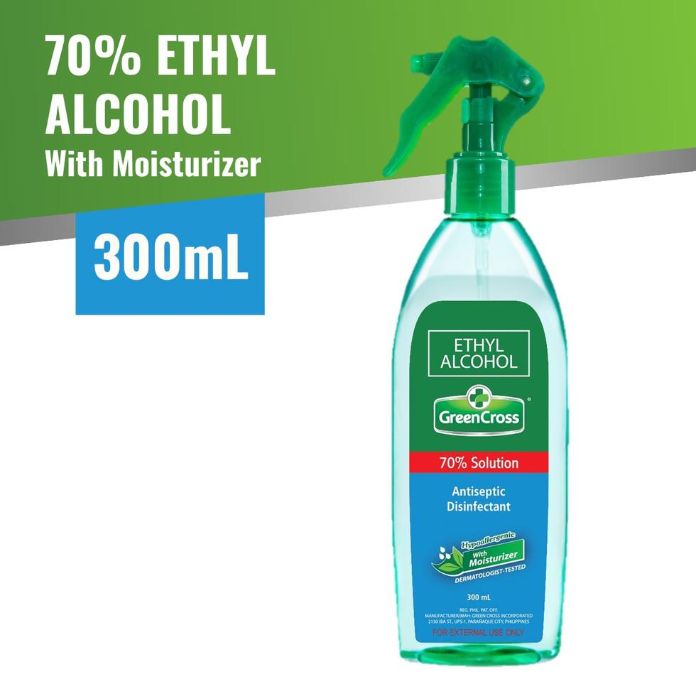 GreenCross Alcohol 70 Solution With Moist (trigger Spray) Ethyl 300Ml