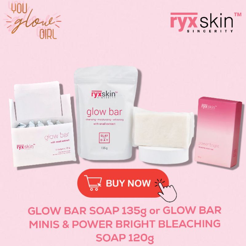 Ryx Skin Glow Bar 135g Or Glowbar Minis 70gpc 5pcs Per Box And Power