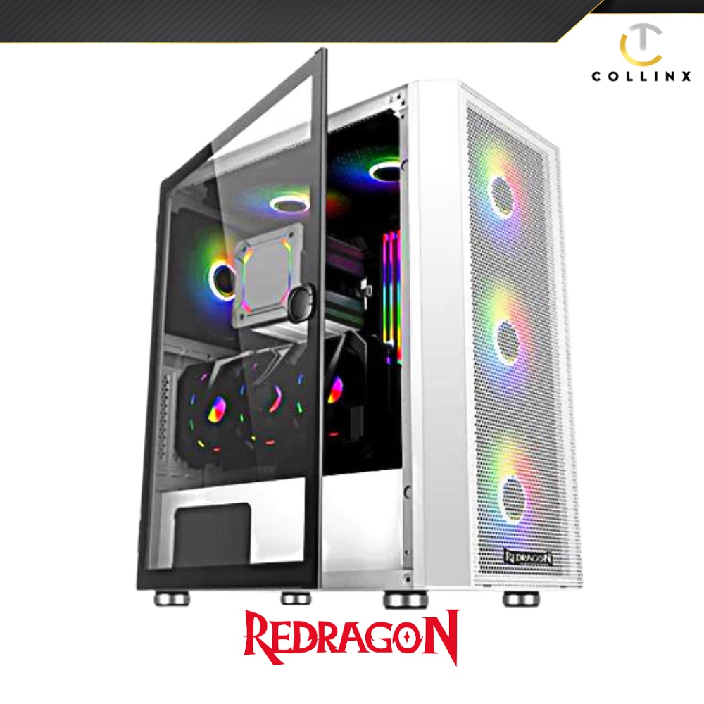 Redragon Superion White Mb211 Gaming Case Atx, Tempered Glass Collinx ...