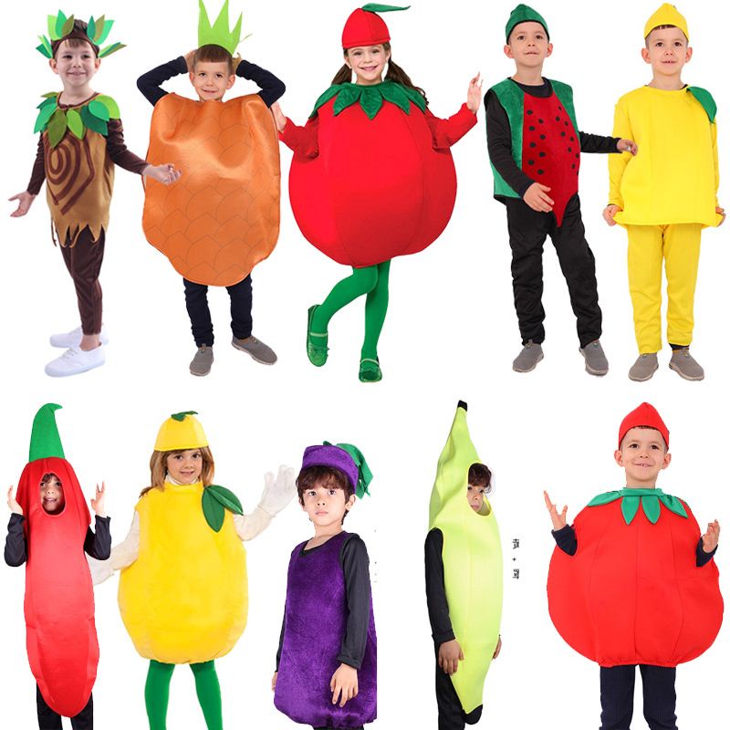 Kids Fruit Dress Up Costume Tomatoes, Bananas, Pineapple, Little