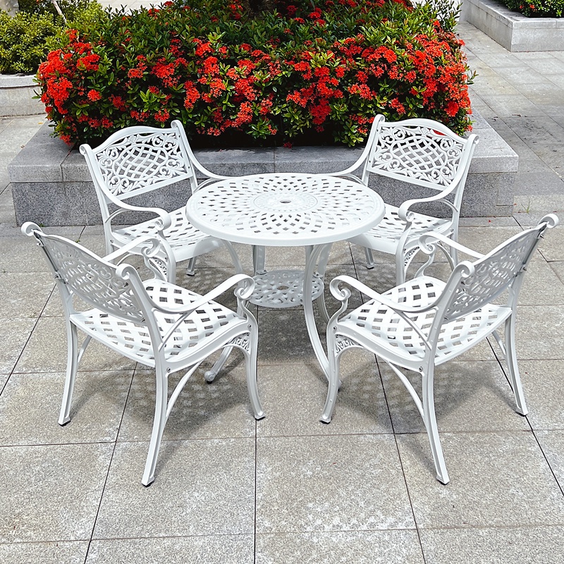 LIFERUN Folding Patio Chairs Set Of 4, Outdoor Dinning Chairs With Anti-Rust Aluminum Frame And Foam-Padded Textilene Fabric