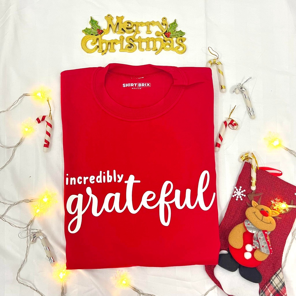 Family Set Shirt Thankful Blessed Joyful Grateful Christmas and