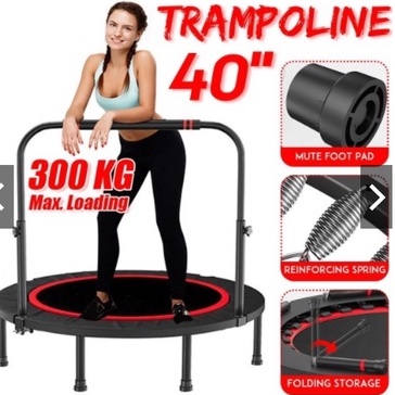 Safest Trampoline For Kids300kg Highest Weight Limit Foldable Trampoline  For Gymnastics & Fitness