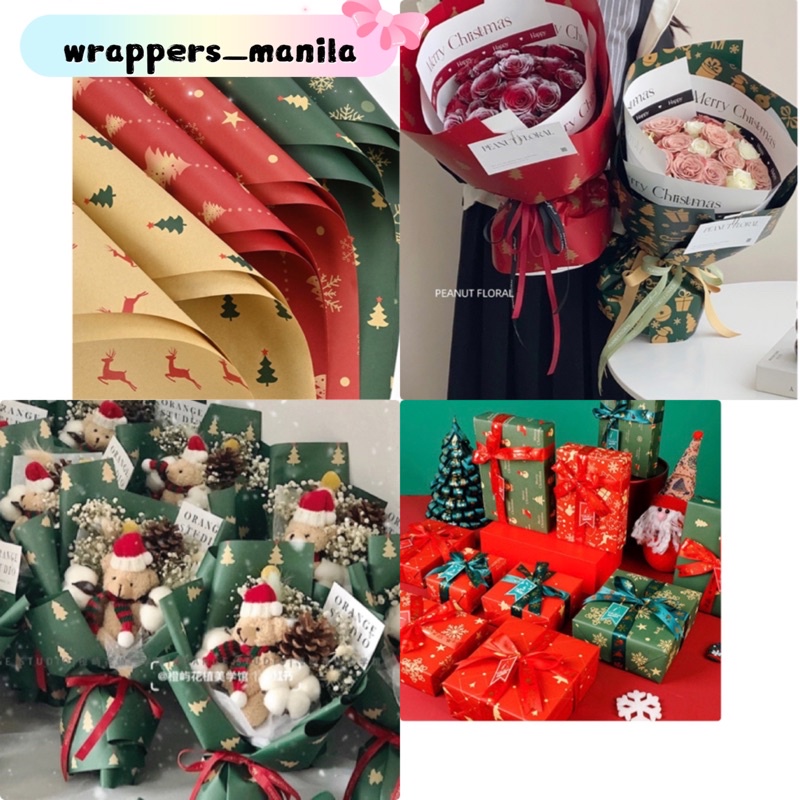 Christmas Gift Wrappers Xmas Wrapping Paper | Shopee Philippines