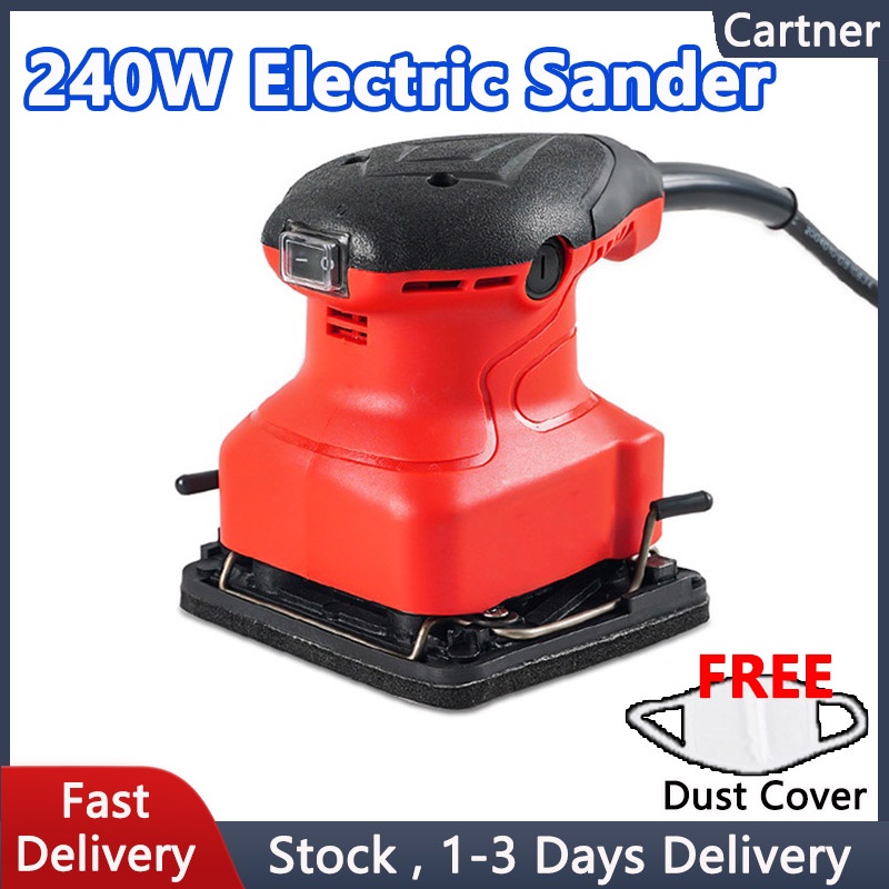 240W Finish Palm Sander Electric Sander Orbital Sander Wood Sanding Polishing Wood Shopee