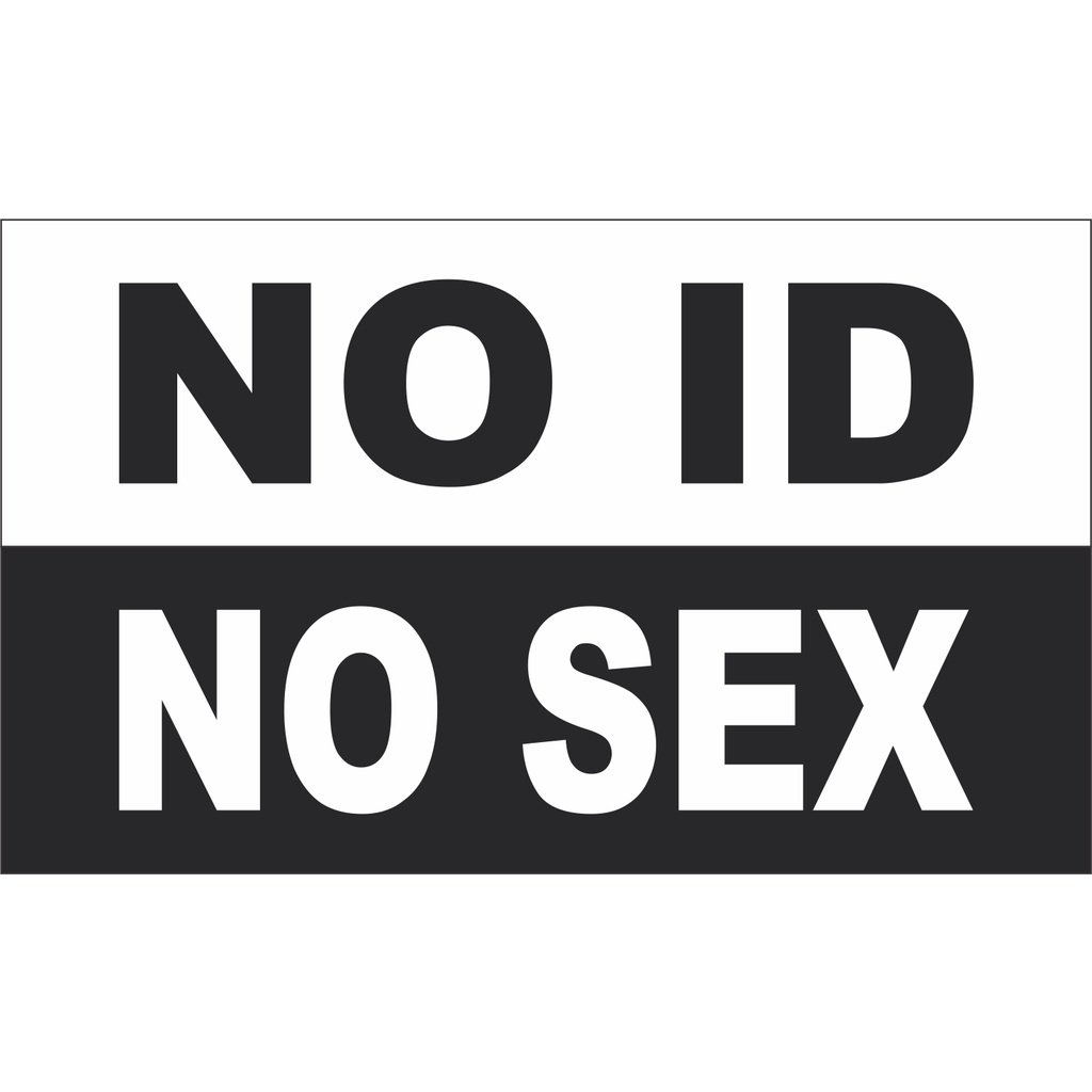 No Id No Sex Cutout Vinyl Decals 3inches X 5 Inches Shopee Philippines