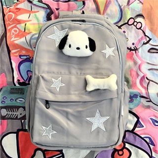 Kawaii Sanrio Hello Kitty Cartoon Anime Nylon Print Large Capacity X  Backpack Y2K Student Schoolbag Outdoor Travel Bag - AliExpress