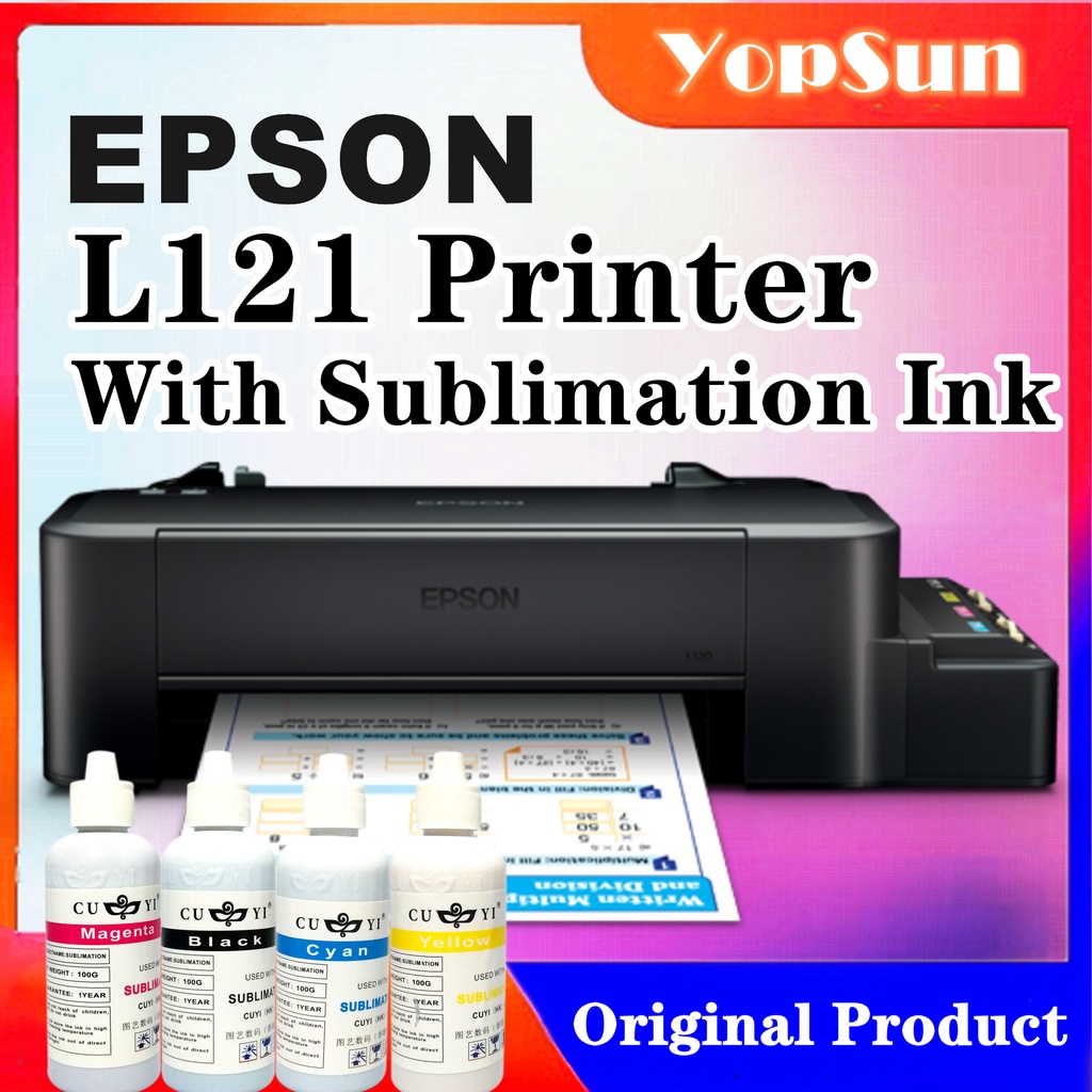 Epson L121 Printer With Sublimation Ink Inktank System Shopee Philippines 5304