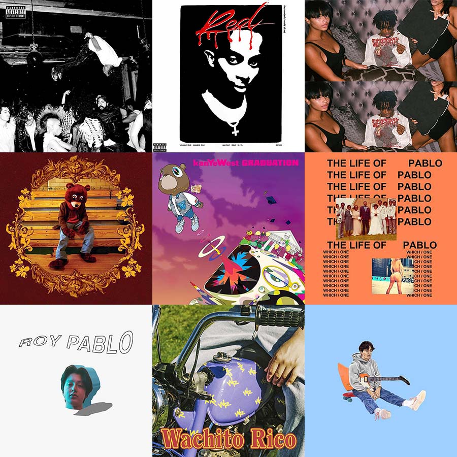 Kanye West/Playboi Carti/Boy Pablo Album Covers [Vinyl-Style UV Print ...