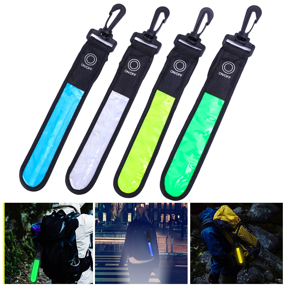 Nighttime Backpack Luminous Safety Pendant Push On LED Light Reflective ...