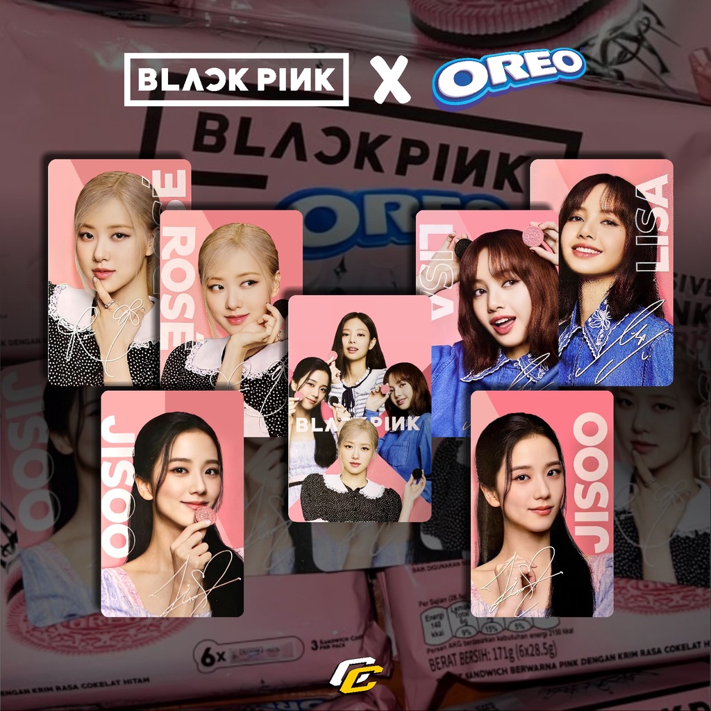 Blackpink X OREO PHOTOCARD STICKER | Skin CARD ATM CARD FLAZZ EMONEY ...