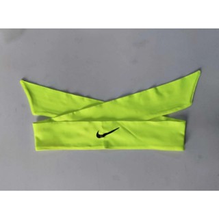 Neon yellow nike tie headband sale