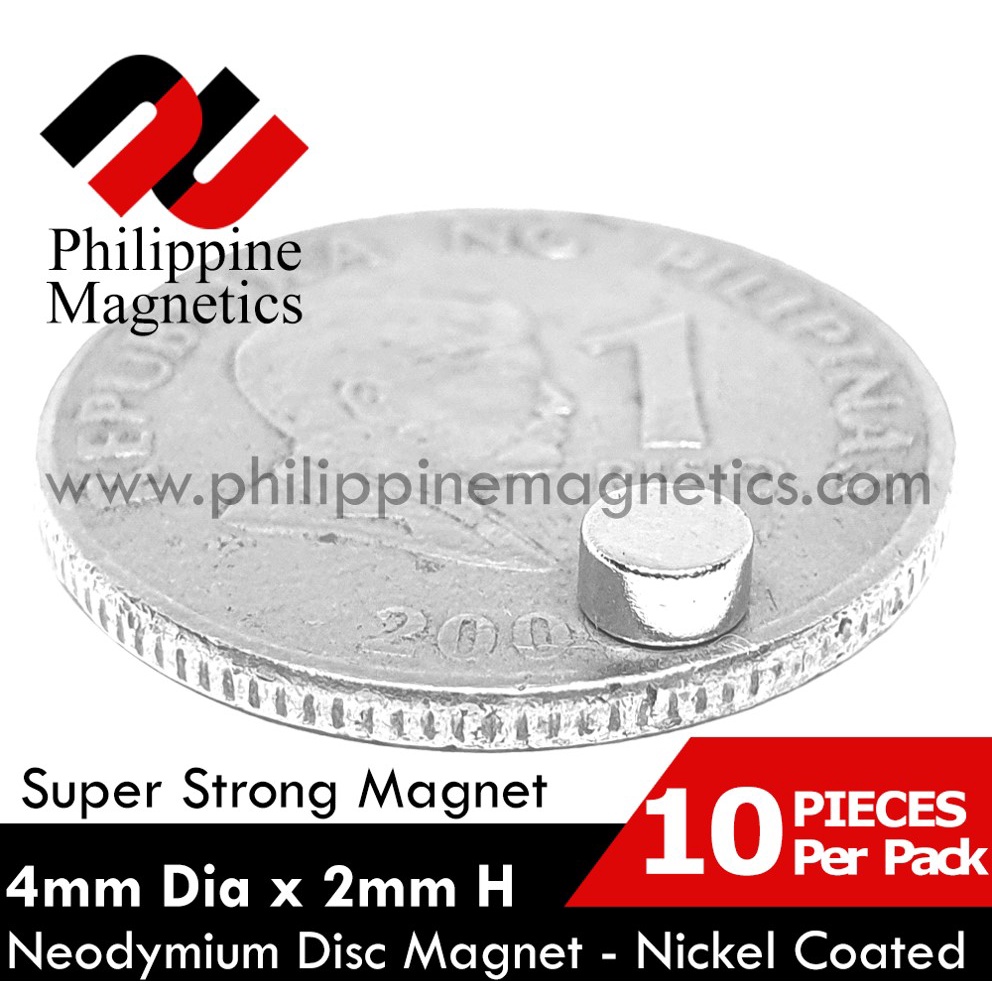 N52 4MM DIAMETER X 2MM TH (1MM, 1.5MM, 2MM, 3MM TH) Super Strong ...