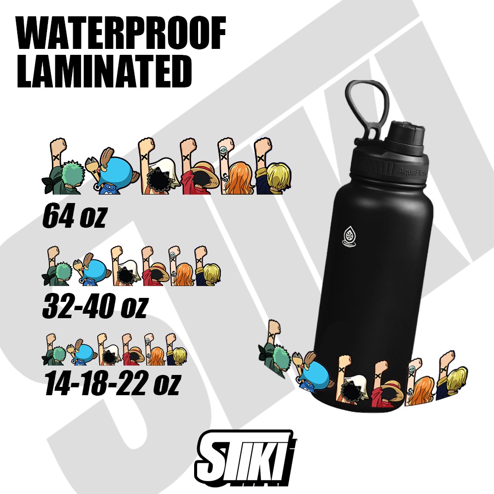 AquaFlask Strawhat Nakama SET Vinyl Sticker WATERPROOF | Shopee Philippines