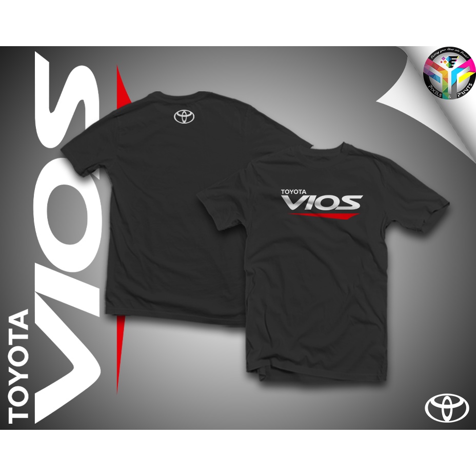 Toyota Vios Design T shirt Black Gildan Brand 100 Cotton Shopee Philippines