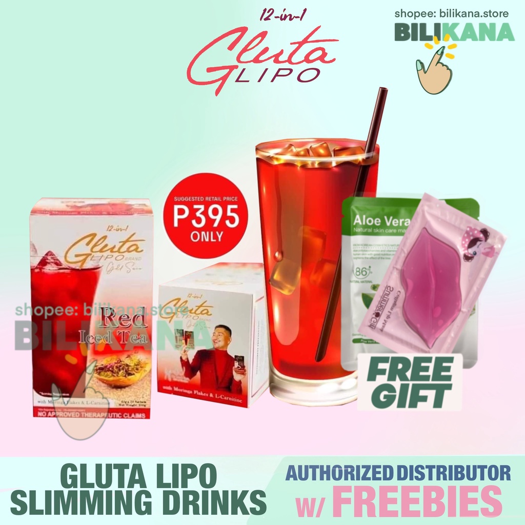 Gluta Lipo Gold Series Red Iced Tea Slimming and Whitening Detox Drink
