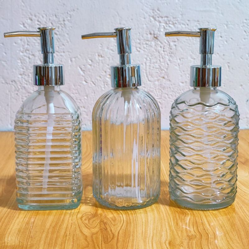 500ml Glass Bottle Soap Shampoo Dispenser Body wash Glass Bottle