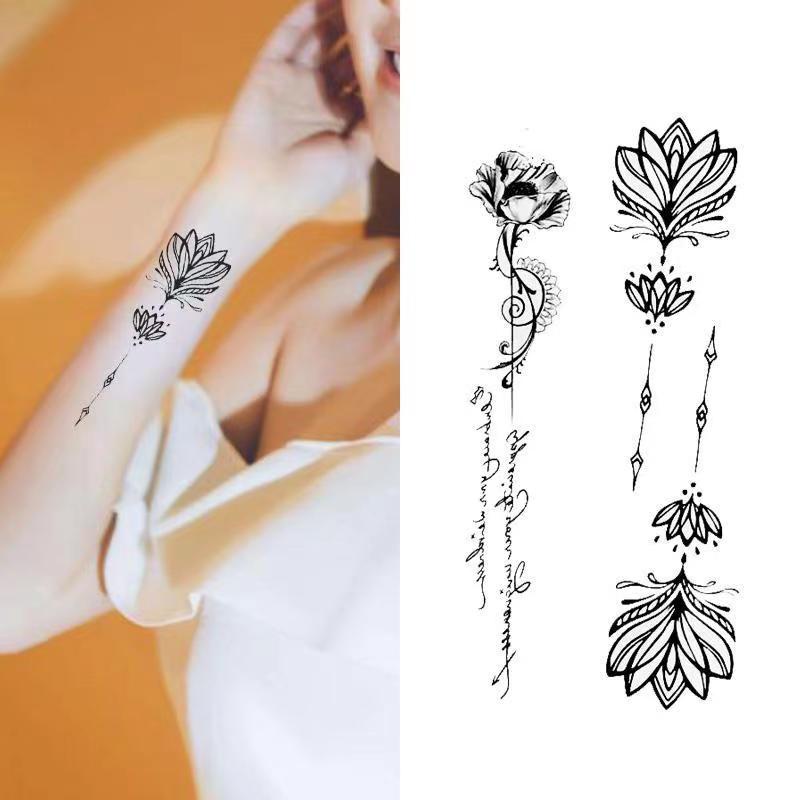 Temporary Tattoo Stickers Waterproof Lasting Female Arm Ankle Cover ...