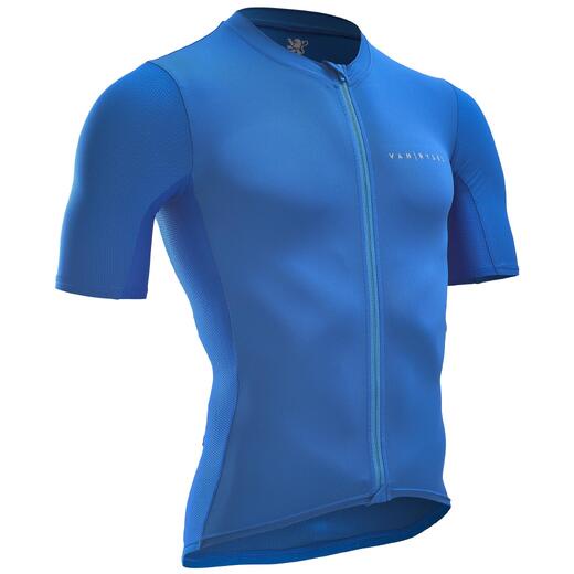 Decathlon Van Rysel Men's Road Cycling Jersey Neo Racer Electric Blue