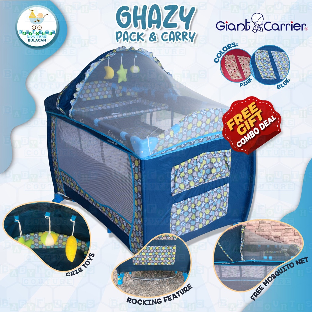 COD Giant Carrier Ghazy Playpen Crib Pack & Carry with Rocking System