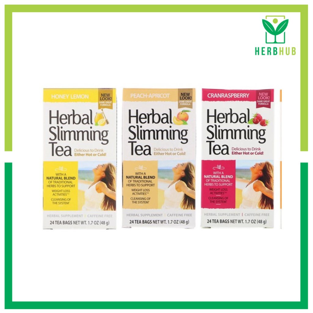 Herb Hub 21st Century Herbal Slimming Tea Honey Lemon Caffeine Free 24 Tea Bags 17 Oz 48 G 9371