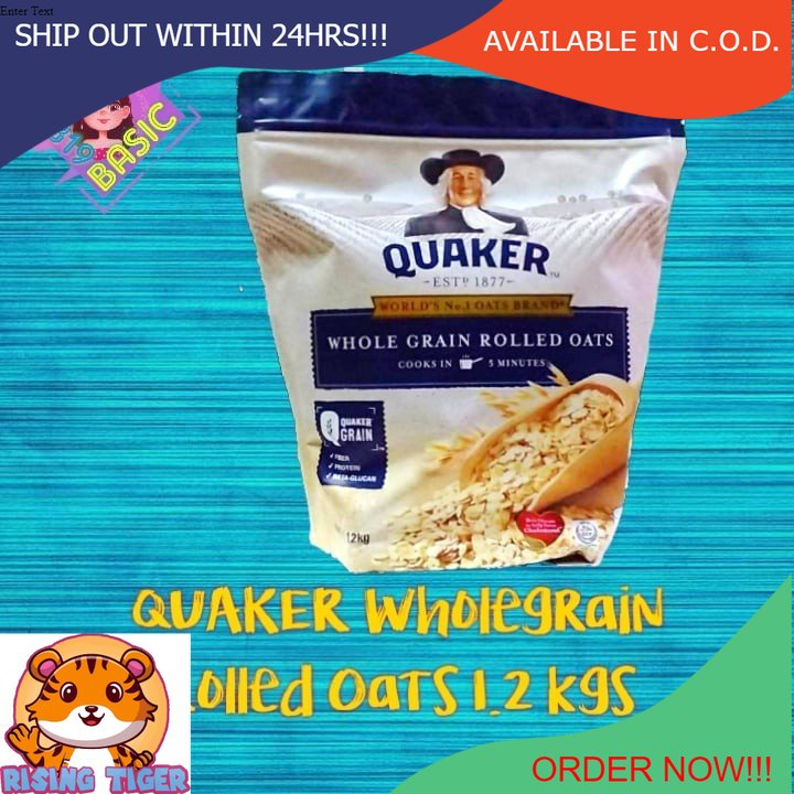 Quaker Old Fashioned Whole Grain Rolled Oats 1.2 Kgs Shopee Philippines