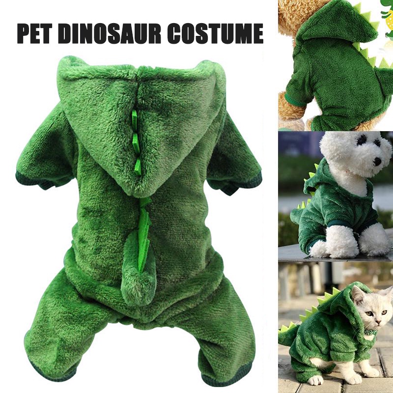 Funny Pet Dog Dinosaur Clothes Warm Dog Clothes Soft Cotton Hoodie Pet