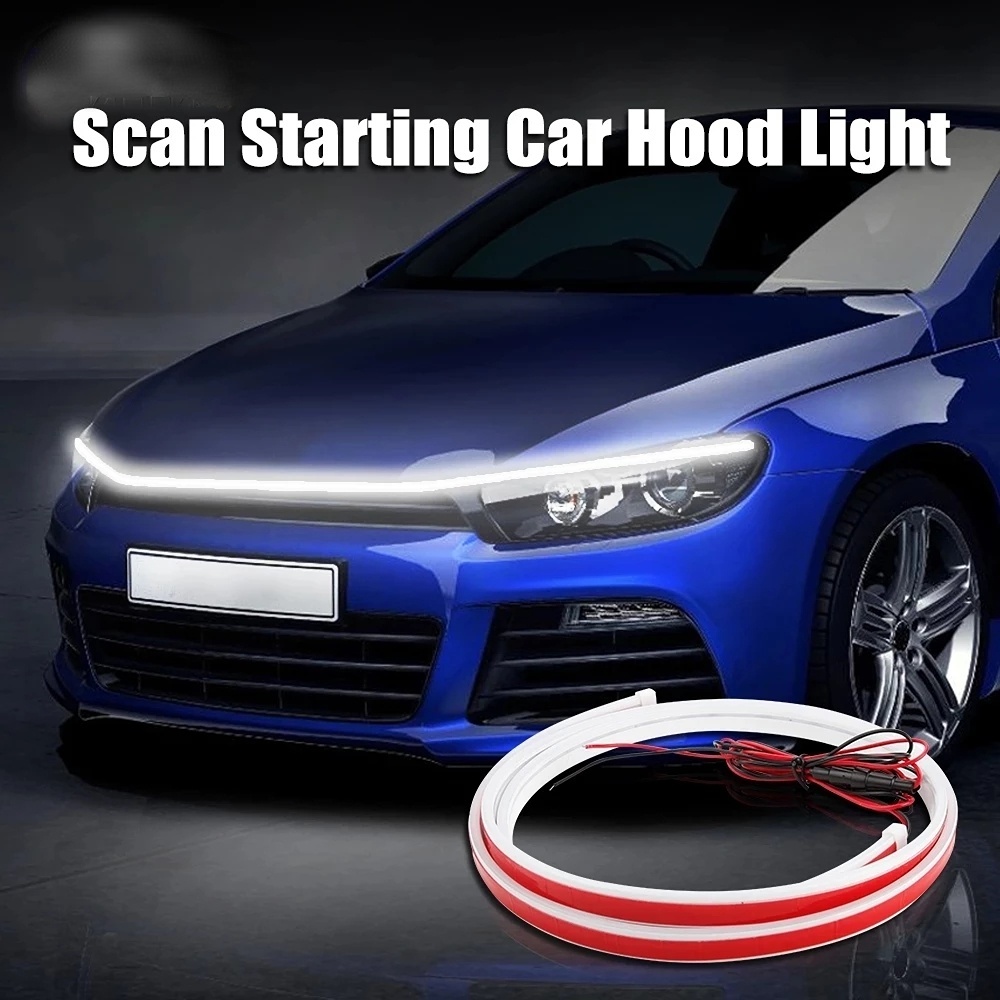 【Ready Stock】LED Scan Starting Car Hood Decorative Lamp Universal Car ...